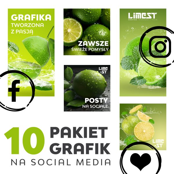 PAKIET 10 grafik na social media - instagram, facebook